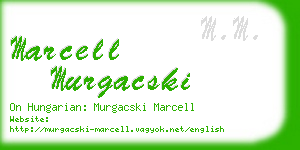 marcell murgacski business card